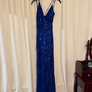 Stunning Blue Sequin Gown
